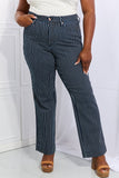 Judy Blue Cassidy High Waisted Tummy Control Striped Straight Jeans