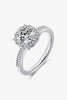 1 Carat Moissanite 925 Sterling Silver Halo Ring