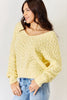 V-Neck Patterned Long Sleeve Sweater