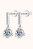 2 Carat Moissanite 925 Sterling Silver Drop Earrings