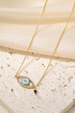 Evil Eye Pendant Gold Plated Chain Necklace