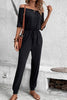 Off-Shoulder Jumpsuit with Pockets