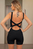 Crisscross Wide Strap Active Romper