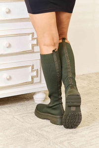 Knee High Platform Sock Boots