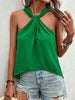 Ruched Grecian Sleeveless Blouse