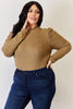 Basic Bae Full Size Ribbed Mock Neck Puff Sleeve T-Shirt