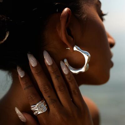 Opal Pineapple Platinum-Plated Earrings