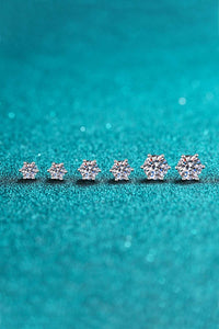 925 Sterling Silver 6-Prong Moissanite Stud Earrings