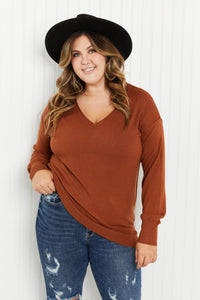 Only the Best Rolled Edge V-Neck Sweater ESB