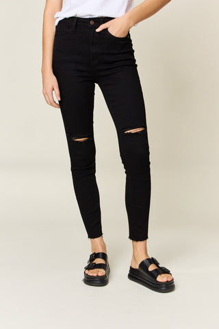 Tanya Control Top Faux Leather Pants in Black