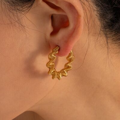 Handmade Geometrical Shape Natural Stone Dangle Earrings