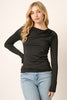 Mittoshop Ruched Long Sleeve Slim Top