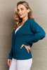 Kiss Me Tonight Full Size Button Down Cardigan in Teal