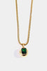 Zircon 18K Gold-Plated Geometrical Shape Pendant Necklace