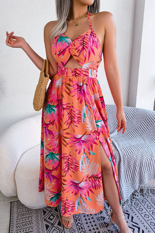Let It Grow Floral Tiered Ruffle Midi Dress
