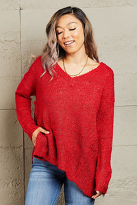 By The Fire Draped Detail Knit Sweater