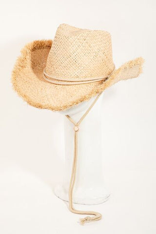Fame Cutout Woven Straw Hat
