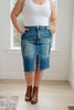 Always Be There Cargo Denim Skirt