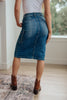 Always Be There Cargo Denim Skirt