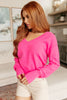 Back to Life V-Neck Sweater in Pink