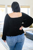 Believe In Miracles Smocked Velvet Top In Black esb