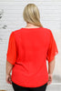 Best Of My Love Short Sleeve Blouse In Red