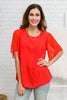 Best Of My Love Short Sleeve Blouse In Red