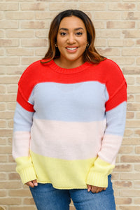 Bright Striped Knit Sweater