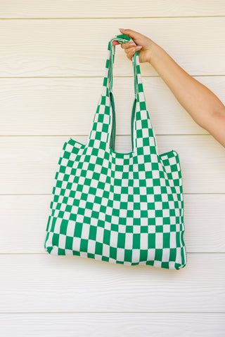 Checkered Two-Piece Bag Set