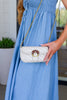 Classic Beauty Quilted Clutch in Ivory