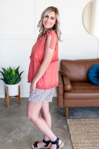 The Show Must Go On Sleeveless Top In Begonia ESB