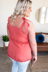 The Show Must Go On Sleeveless Top In Begonia ESB