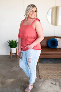 The Show Must Go On Sleeveless Top In Begonia ESB