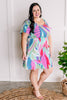 2.12 Stretchy Dress With Attached Shorts In Vibrant Colors
