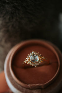 You Stole My Heart Moonstone Gold Ring