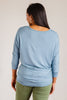 Daytime Boat Neck Top in Blue Gray