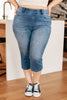 Emily High Rise Cool Denim Pull On Capri Jeans