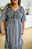 Greenville Gingham Midi Dress