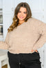 Irish Coffee Knitted Crop V Neck Sweater