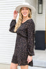 Make Your Happiness Long Sleeve Dress in Black