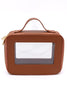 PU Leather Travel Cosmetic Case in Camel