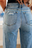 Rose High Rise 90's Straight Jeans in Light Wash