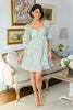 Spotting Fairies Puff Sleeve Dress in Sage