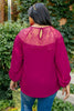 Straight Laced Blouse In Berry esb