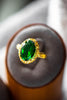 Sophia Emerald Oval Cut Gold Ring