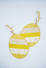 Easter Bunny Stud Egg Drop Seed Bead Earrings in Yellow and White