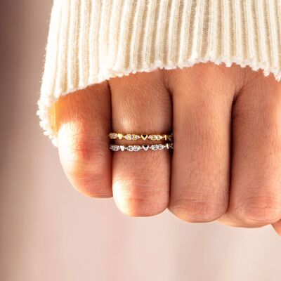 Milla Two-Stone Rose Gold Ring