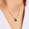 Titanium Steel Inlaid Zircon Pendant Necklace