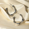 Stainless Steel C-Hoop Earrings