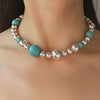 Artificial Turquoise Bead Necklace
